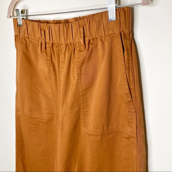 J Crew Pants Wide Leg Pull On Chino Orange Rust High Rise Full Length Size Small - Picture 4 of 15